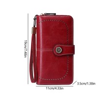  Anti-magnetic Wallet Women 2023 New European and  Women&#39;s Oil  Leather Wallet L - £52.58 GBP