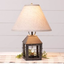 Colonial Lantern Lamp with Ivory Linen Shade - £95.22 GBP