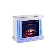 Noralie 28&quot; Fireplace, LED, Mirrored &amp; Faux Diamonds - $783.00