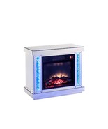 Noralie 28&quot; Fireplace, LED, Mirrored &amp; Faux Diamonds - $14,413.09 MXN