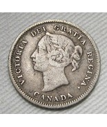 1880-H Canada Silver 5 Cents .925 Fine Silver .0346oz CH VG Coin AE544 - £16.68 GBP