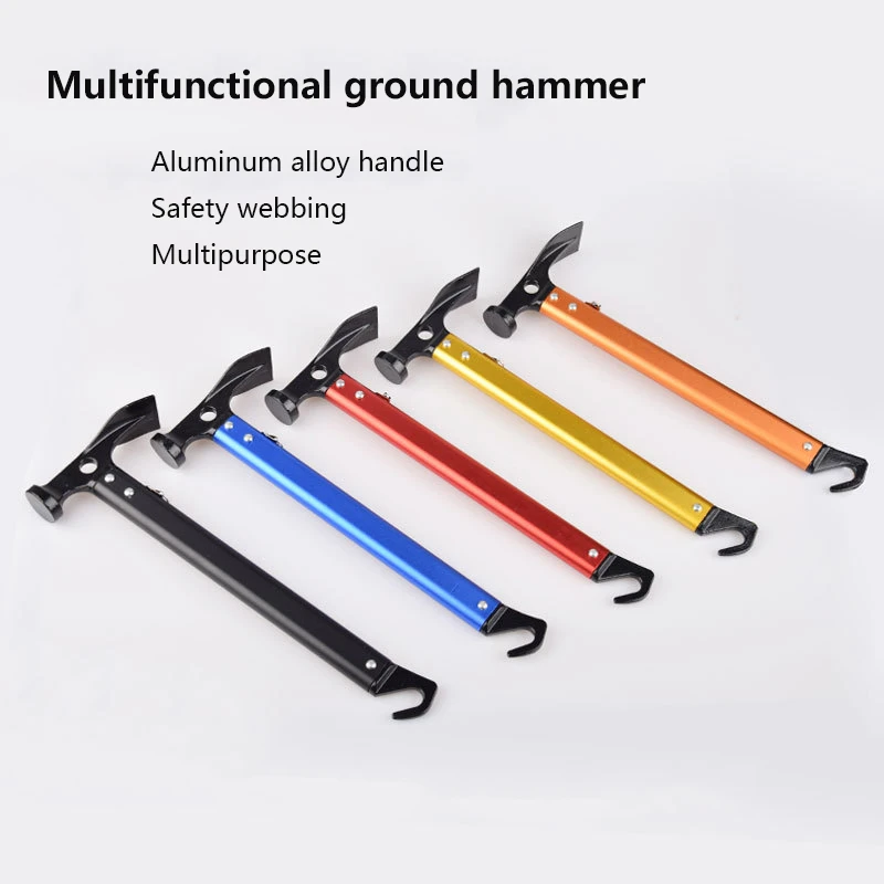 Light Camping Hammer, Carbon Steel Head, Tent Pile, Tail Hook, Horse Pull - £16.31 GBP