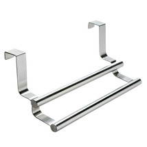 Dual Bar Kitchen Bathroom Over The Cabinet Towel Bar Stainless Steel 9.2... - £10.27 GBP