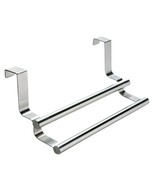 Dual Bar Kitchen Bathroom Over The Cabinet Towel Bar Stainless Steel 9.2... - $17.55 CAD