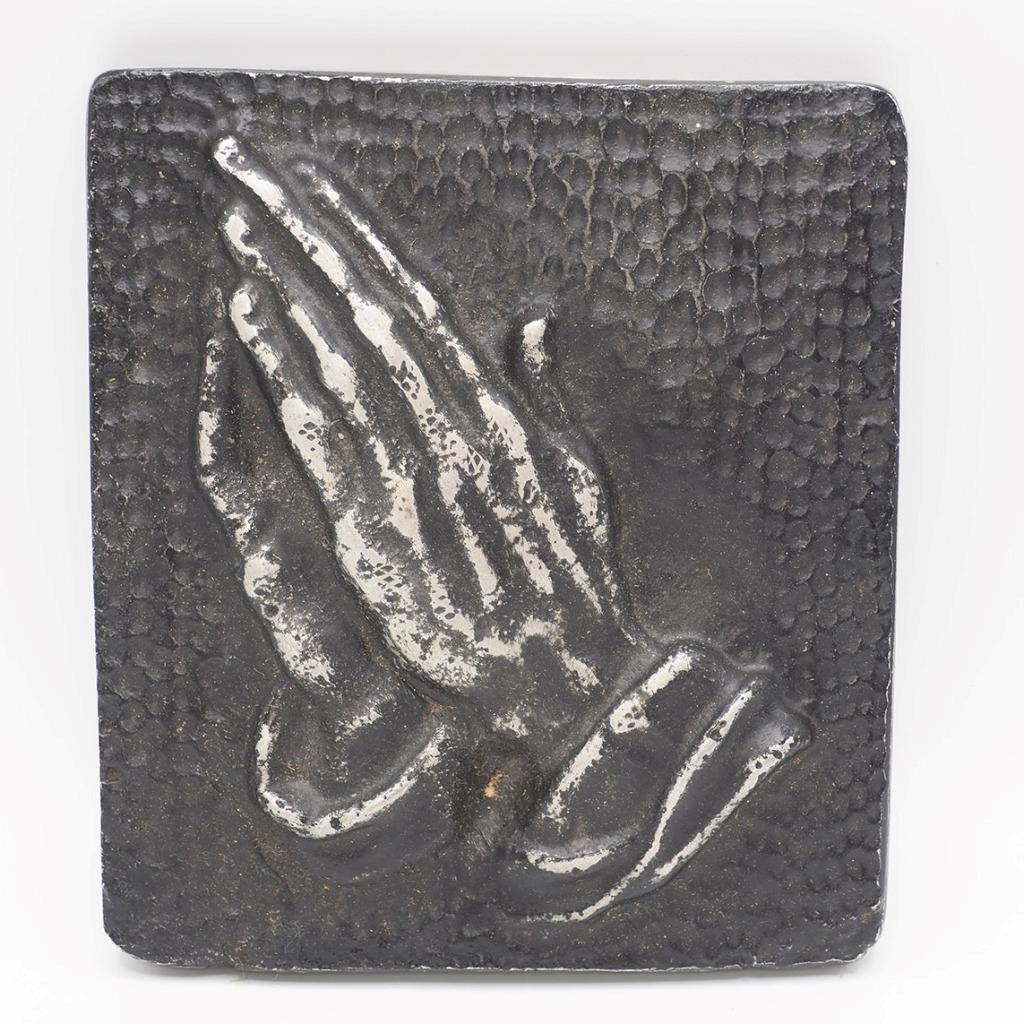 Primary image for Cast Metal Wall Plaque Prayer Hands Praying