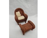 Raine Take A Seat Wicker Chair With Ottoman Dollhouse Furniture - £25.02 GBP