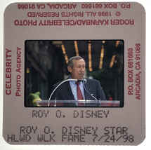 1998 Roy Disney Speech Star Hollywood Walk of Fame Celebrity Transparency Slide - £7.52 GBP