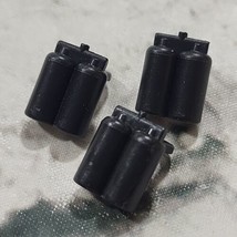 LEGO Air Tanks Replacement Lot Of 3 All Black For Astronauts Scuba Divers  - $11.88