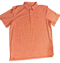 Vineyard Vines Performance Men&#39;s Short Sleeve Polo Shirt Orange Stripe Size XL - £22.34 GBP