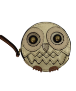 Owl Coin Pouch Purse Gold Metallic Round 4 1/4 in - £15.97 GBP