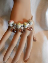 New Drop Bead Charm Bracelet -  Charms  Dangle  Chain Bangle Bracelet - £3.93 GBP