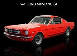 p 1965 Ford Mustang GT Metal Sign 8x12in USA STEEL Mancave Garage Car - $24.74