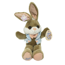 Vintage 1990 Applause Peter Cottontail Bunny Rabbit Stuffed Animal Plush Toy Tag - £29.18 GBP