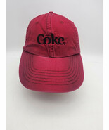 Coke Maroon Strapback Cap/hat By Coca Cola One Size A+ Dark Thread Bleed - $15.99