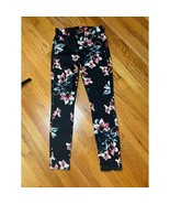7 for all Mankind Elegant Black Tropical Floral Print Skinny jeans size ... - $31.68 CAD