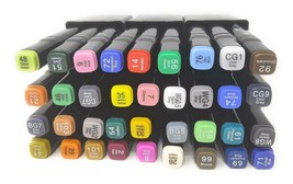 D Duze Touch Cool 36 Colors Twin Head Art Markers Manga Impression Sketc... - $120.39