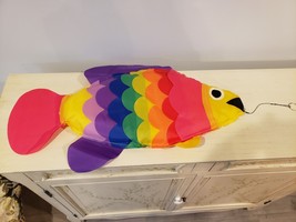 New Tropical Rainbow Fish Garden Porch Flag Windsock 23&quot; Ships From The Usa - £6.32 GBP