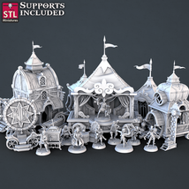 3D Printed STL Miniatures Carnival Vol 2 Set | 28 - 32mm War Gaming D&amp;D - £7.48 GBP+