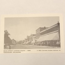 Main Street Tahlequah Oklahoma 1906 South photo Card 1992 Cherokee Studies Inst - £7.01 GBP