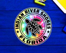 Indian River Shores Florida Beach Sticker Decal 3&quot; Vinyl Sea Turtle - £4.16 GBP