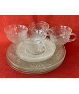 Anchorglass 12 Pc Starter Set, Sandwich Design, 4 Cups, 4 Saucers, 4 Pla... - $826.59 MXN