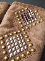 Women&#39;s UGG Avondale Suede Sheepskin Studded Tall Winter Boots Brown Sz ... - $36.09