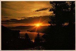 Sunrise Emerald Bay Lake Tahoe CA Postcard PC387 - £3.97 GBP