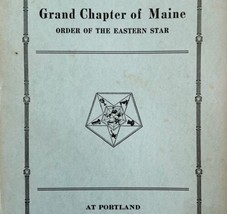Order Of The Eastern Star 1926 Masonic Maine Grand Chapter Vol XI PB Boo... - $79.99