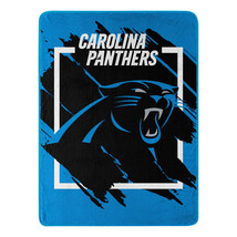 Carolina Panthers Blanket 46x60 Micro Raschel Dimensional Design Rolled - $1,153.01 MXN