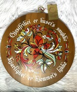 NWT Berggren Norwegian Rosemaling Round Wooden Plate Home Decor 1984 12” - $696.03 MXN
