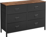 Songmics Vertical Wide Dresser Storage Tower, Dresser With 6 Drawers, St... - £141.36 GBP
