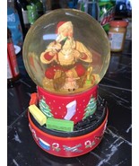 Hallmark Coca-Cola Santa Musical Motion Train Christmas Snow Globe 2001 - £15.59 GBP