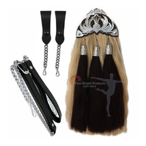 Original Long Horse Hair Dress Sporran With Unique Enamel Cantel - $181.49