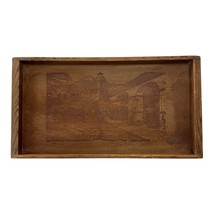 Vintage California Redwood Tray – Scenic Etched Design, 1940s–60s Souven... - $543.66 MXN
