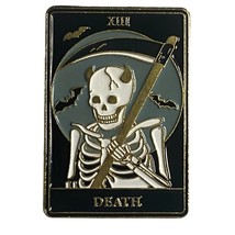 ‘Death’ Tarot Card Hat/Jacket/Lapel Pin - £3.12 GBP