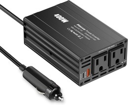 400W Car Power Inverter,Dc 12V To 110V Ac Car Plug Adapter Outlet Converter With - £27.02 GBP