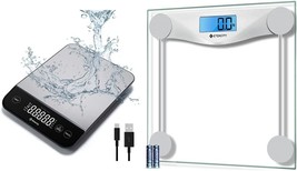 304 Stainless Steel And Digital Body Weight Bathroom Scale, Etekcity Lum... - £47.16 GBP