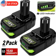 2-Pack 18 Volt P102 Lithium Battery Replace For Ryobi 18V 3.0Ah P107 P103 - £43.42 GBP