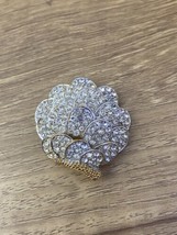 Vintage Boucher Pave Rhinestone Statement Brooch Pin Mid Century Layered... - £14.87 GBP