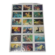 Bambi Movie Scene Trading Cards Series A Complete Full Set 1-18 Vintage Disney - £29.20 GBP