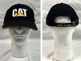 CAT Caterpillar Baseball Hat Mens Embroidered Logo cat.com Black - £17.37 GBP