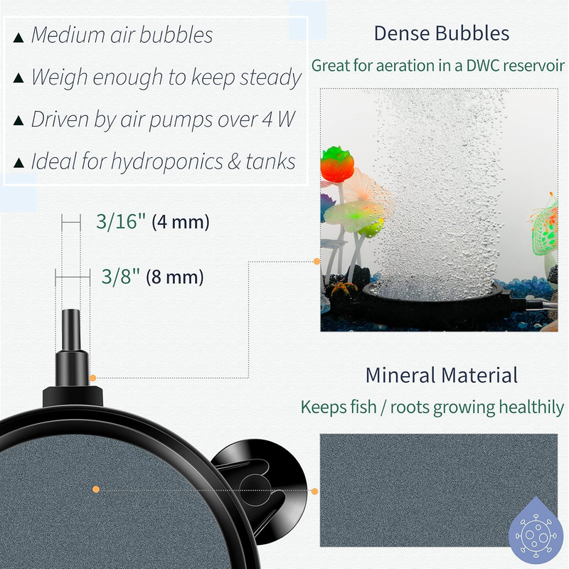 Pawfly Aquarium 4 Inch Air Stone Disc Bubble Diffuser Release Tool for Air Pumps Item image 4