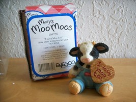1994 Mary Moo Moo’s “I Live Moo Too” Boy Cow Figurine  - $285.54 MXN