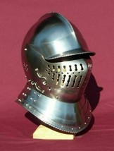 Medieval Knight European Closed Steel Helmet Role Play HALLOWEEN - £140.16 GBP