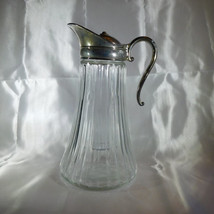 Cut Glass Wine Decanter with Silver Lid and Ice Insert # 21936 - £63.26 GBP