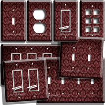 Victorian Era Antique Burgundy Floral Light Switch Outlet Wall Plates Room Decor - £9.58 GBP+