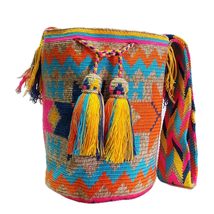 Handmade Wayuu Crochet Tote Bag, Woven Mochila, Colombian Tribal Bag, Be... - $1,735.38 MXN