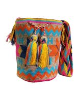 Handmade Wayuu Crochet Tote Bag, Woven Mochila, Colombian Tribal Bag, Be... - $130.75 CAD