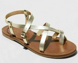 Universal Thread Women’s Gold Lavinia Toe Wrap Thong Summer Sandal NEW - £50.07 GBP+