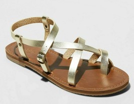 Universal Thread Women’s Gold Lavinia Toe Wrap Thong Summer Sandal NEW - £49.88 GBP+